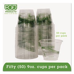 GreenStripe Renewable and Compostable Cold Cups Convenience Pack- 9 oz, 50/Pack