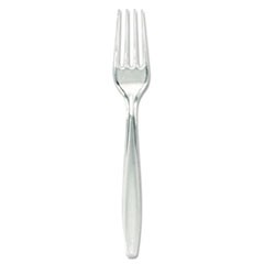 Plastic Cutlery, Forks, Heavyweight, Clear, 1,000/Carton