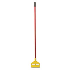 Invader Fiberglass Side-Gate Wet-Mop Handle, 60", Red/Yellow