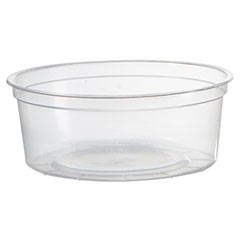 Deli Containers, 8 oz, Clear, 50/Pack, 10 Pack/Carton