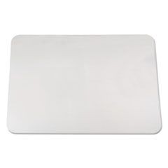 KrystalView Desk Pad with Antimicrobial Protection, Glossy Finish, 22 x 17, Clear