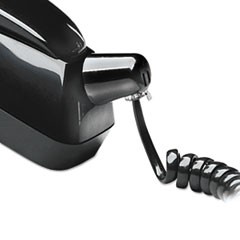 Twisstop Detangler with Coiled, 25-Foot Phone Cord, Black