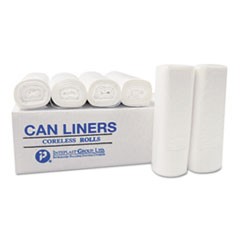 High-Density Commercial Can Liners, 7 gal, 6 mic, 20" x 22", Clear, 50 Bags/Roll, 40 Perforated Rolls/Carton