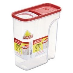 Modular Cereal Containers, Clear/Red, Plastic, 9.5"w x 3.75"d x 10.4"h, 2/Carton