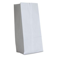 Grocery Paper Bags, 40 lb Capacity, #16, 7.75" x 4.81" x 16", White, 500 Bags