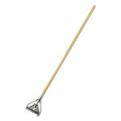 Invader Side-Gate Wet-Mop Handle, 1.13" dia x 60", Wood/Steel