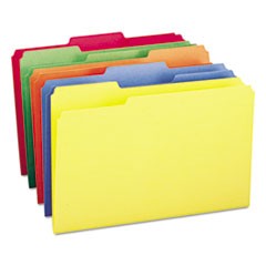 Colored File Folders, 1/3-Cut Tabs, Legal Size, Assorted, 100/Box