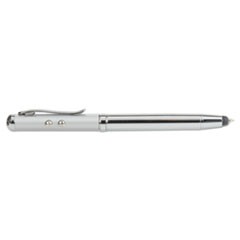 4-in-1 Laser Pointer with Stylus/Pen/LED Light, Class 2, Projects 984 ft, Silver