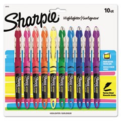 Liquid Pen Style Highlighters, Assorted Ink Colors, Chisel Tip, Assorted Barrel Colors, 10/Set