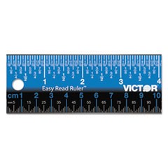 Easy Read Stainless Steel Ruler, Standard/Metric, 18".25 Long, Blue