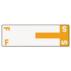 AlphaZ Color-Coded First Letter Combo Alpha Labels, F/S, 1.16 x 3.63, Orange/White, 5/Sheet, 20 Sheets/Pack