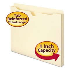 Manila File Jackets, 2-Ply Straight Tab, Letter Size, Manila, 50/Box