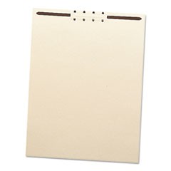 File Backs with 2" Capacity Prong Fasteners, 1 Divider, 1 Fastener, Letter Size, Manila, 100/Box