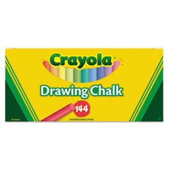 Colored Drawing Chalk, Six Each of 24 Assorted Colors, 144 Sticks/Set