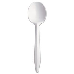 Style Setter Mediumweight Plastic, Spoons, White, 5.6", 1000/Carton