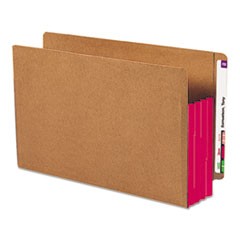 Redrope Drop-Front End Tab File Pockets with Fully Lined Colored Gussets, 3.5