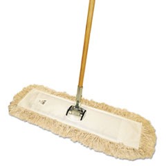 Cotton Dry Mopping Kit, 24 x 5 Natural Cotton Head, 60