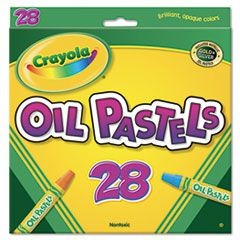 Oil Pastels, 28 Assorted Colors, 28/Pack