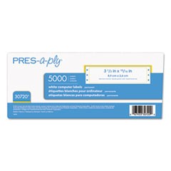 PRES-a-ply (3 1/2" x 15/16") (1 Label/Sheet) (5,000 Sheets/Box) (Interchangeable with Avery# 4013, Maco# 42-451)