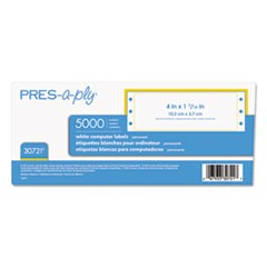 PRES-a-ply (4" x 1 7/16") (1 Label/Sheet) (5,000 Sheets/Box) (Interchangeable with Avery# 4014, Maco# 42-461)