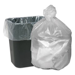 Waste Can Liners, 16 gal, 6 mic, 24" x 31", Natural, 50 Bags/Roll, 20 Rolls/Carton