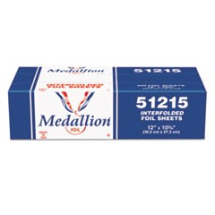 Medallion Interfolded Foil Sheets, 12 x 10.75, 500/Box, 6 Boxes/Carton