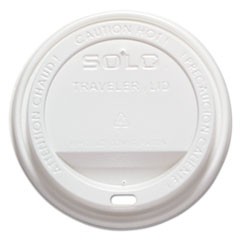 Traveler Cappuccino Style Dome Lid, Polystyrene, Fits 10 oz to 24 oz Hot Cups, White, 100/Pack, 10 Packs/Carton