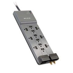 Professional Series SurgeMaster Surge Protector, 12 AC Outlets, 8 ft Cord, 3,780 J, Dark Gray