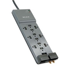 Professional Series SurgeMaster Surge Protector, 12 AC Outlets, 10 ft Cord, 3,996 J, Dark Gray