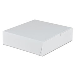 Tuck-Top Bakery Boxes, 9 x 9 x 2.5, White, 250/Carton