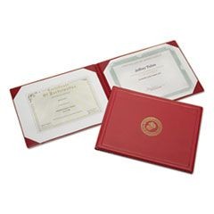 7510010561927 SKILCRAFT Award Certificate Binder, 8.5 x 11, Marine Corps Seal, Red/Gold