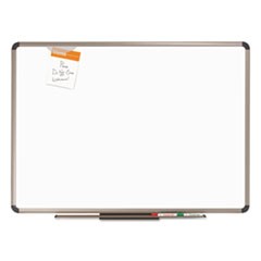 Euro Frame Premium Porcelain Whiteboard, 72 x 48, Euro Titanium Aluminum Frame