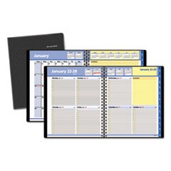 QuickNotes Weekly/Monthly Appointment Book, 8 x 9 7/8, Black, 2017