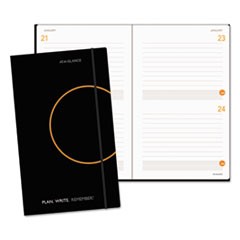 Plan. Write. Remember. Planning Notebook Two Days Per Page , 8.25 x 5, Black Cover, Undated