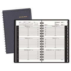 Weekly Appointment Book, Hourly Appointments, 3 3/4 x 6 1/8, Black, 2017