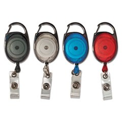 Carabiner-Style Retractable ID Card Reel, 30