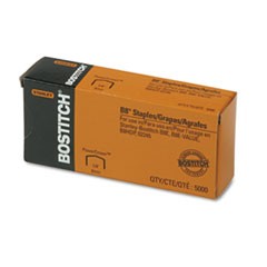 B8 PowerCrown Premium Staples, 0.25" Leg, 0.5" Crown, Steel, 5,000/Box