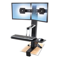 WorkFit-S Sit-Stand Workstation, Dual 24