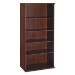 Series C Collection Bookcase, Five-Shelf, 35.63w x 15.38d x 72.78h, Hansen Cherry