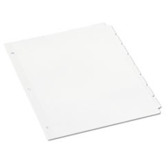 Self-Tab Index Dividers, 8-Tab, 11 x 8.5, White, 24 Sets