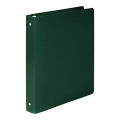 ACCOHIDE Poly Round Ring Binder, 35-pt. Cover, 1" Cap, Dark Green