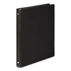 ACCOHIDE Poly Round Ring Binder, 23-pt. Cover, 1/2" Cap, Black