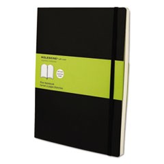 Classic Softcover Notebook, Plain, 10 x 7 1/2, Black Cover, 192 Sheets