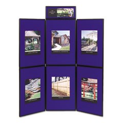 Show-It! Display System, 72 x 72, Blue/Gray Surface, Black Frame