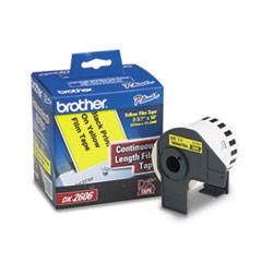 Brother 62mm (2 3/7") Black on Yellow Continuous Length Film Label Tape (15m/50') (1/Pkg)