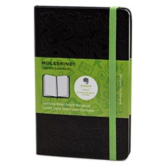 Ruled Evernote Smart Notebook, 5 1/2 x 3 1/2, Black Cover, 192 Sheets