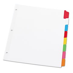 Deluxe Write-On/Erasable Tab Index, 8-Tab, 11 x 8.5, White, 1 Set