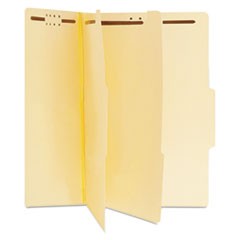 Six-Section Classification Folders, 2 Dividers, Letter Size, Manila, 15/Box