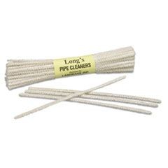 9920002929946, SKILCRAFT, Tobacco Pipe Cleaner, Wire/Cotton, 6" x 1", White, 24/Box