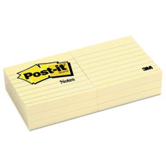 Original Pads in Canary Yellow, 3 x 3, Lined, 100-Sheet, 6/Pack